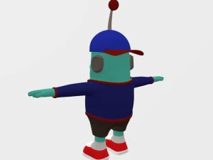 mod&egrave;le de personnage extraterrestre mignon Modèle 3D