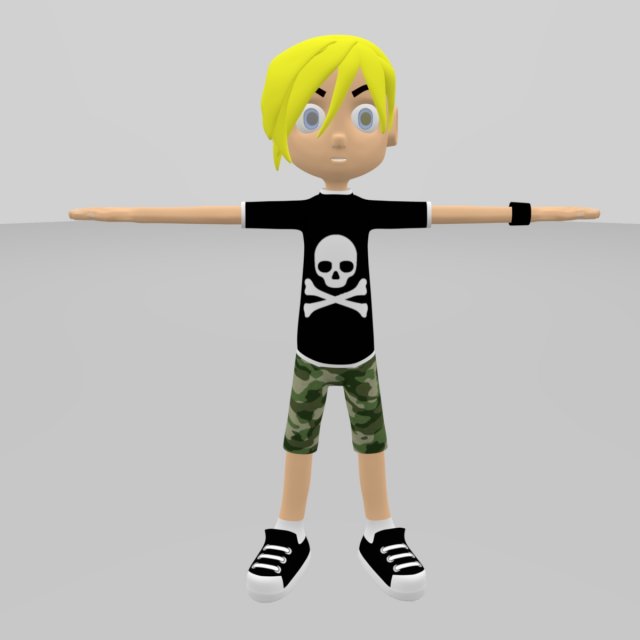 skate boy model character 3D 모델 .c4d .max .obj .3ds .fbx .stl .blend 