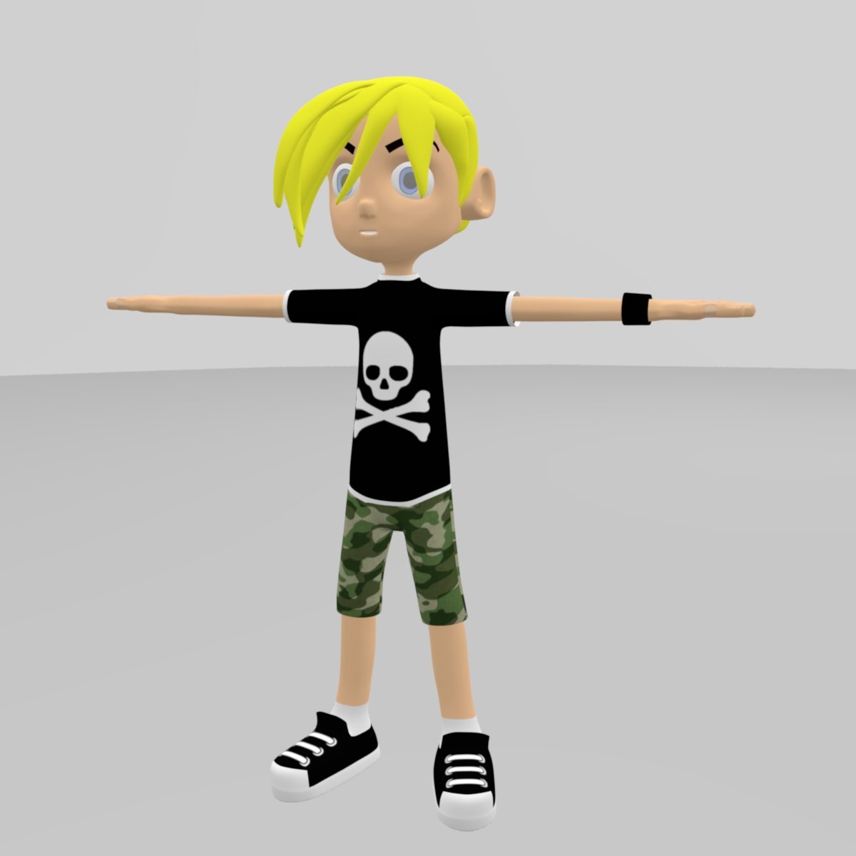 Skate Boy Model Character 3D Model in Child 3DExport