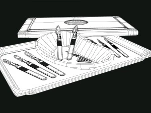 3d scalpels kidney dish and sterilization tray model 3D Model