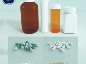 medica&ccedil;&atilde;o p&iacute;lulas c&aacute;psulas frascos e recipientes Modelo 3D