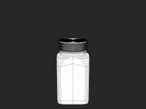 medication pills capsules bottles and containers 3D Model