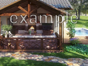 Wood log slices 3D Model