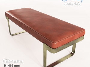 leather bench 3D 모델