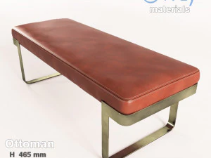 banco de couro Modelo 3D