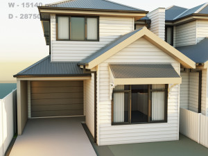 Double story house Modelo 3D