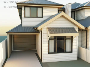 Double story house 3D Model
