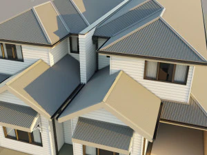 Double story house 3D Model