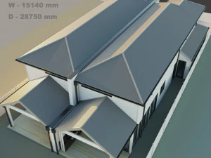 Double story house 3D Model