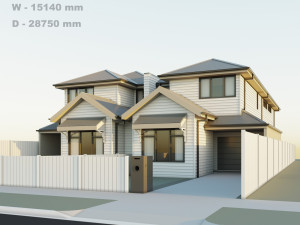 Double story house Modelo 3D
