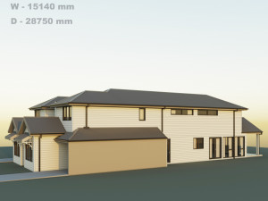 Double story house Modelo 3D
