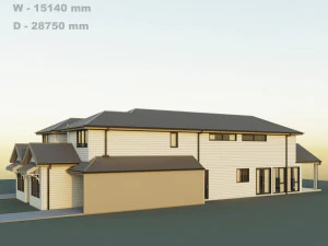 Double story house 3D Model