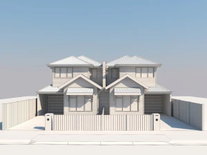 Double story house 3D Model