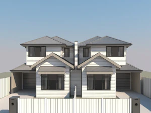 Double story house 3D Model