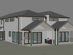 Double story house Modelo 3D