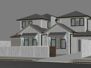 Double story house 3D Model