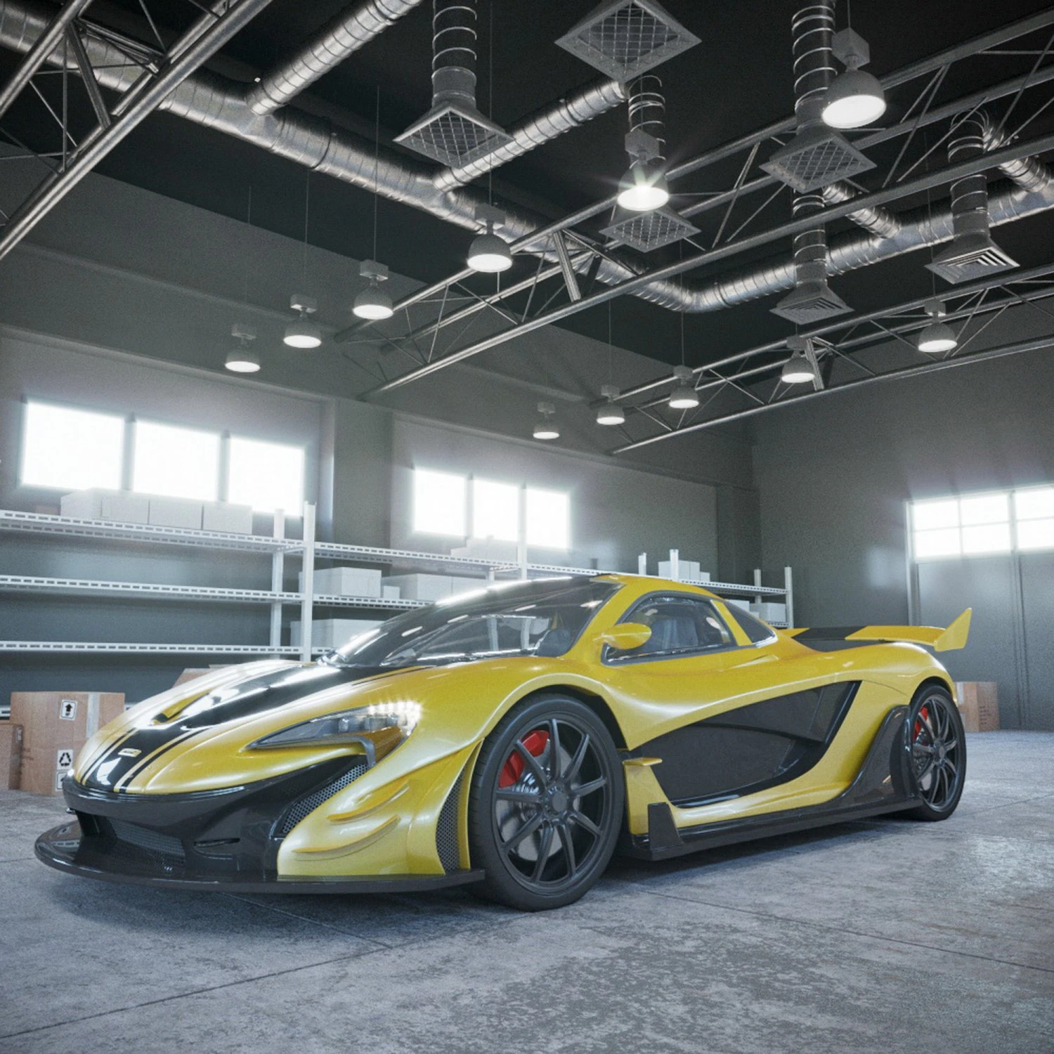 McLaren P1 3D Model .c4d .max .obj .3ds .fbx .stl .blend 