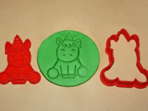 lindo unicornio - cortador de galletas Modelo de impresión 3D