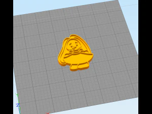 bunny in a dress - cookie cutter 3D Print Model