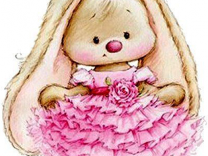 bunny in a dress - cookie cutter 3D Принт Модель