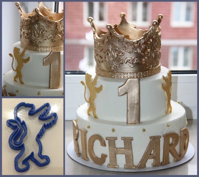 lion richard - cookie cutter 3Dプリントモデル .c4d .max .obj .3ds .fbx .stl .blend 