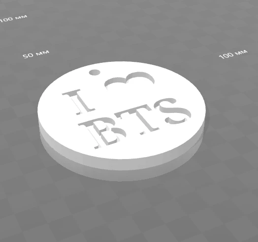 i love bts 3D Print Model .c4d .max .obj .3ds .fbx .stl .blend 