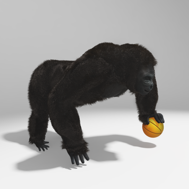 gorilla rig 3ds max Model 3D .c4d .max .obj .3ds .fbx .stl .blend 
