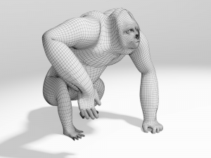 gorilla rig 3ds max Model 3D