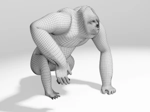 gorilla rig 3ds max 3D Model