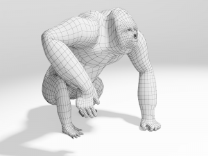 gorilla rig 3ds max Model 3D