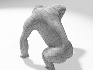 gorilla rig 3ds max Model 3D