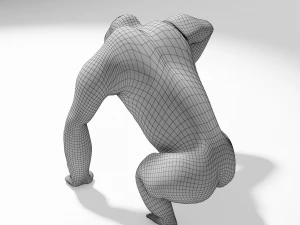 gorilla rig 3ds max 3D Model