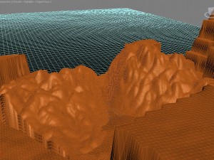 sunset on the mountain Model 3D
