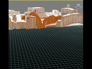 sunset on the mountain Model 3D