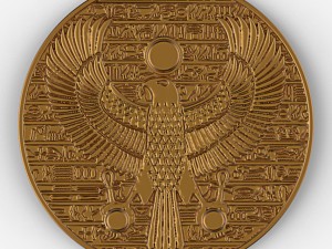 horus ancient egypt pendant gold coin jewelery 3D प्रिंट मॉडल