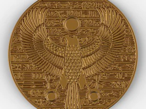 호루스 고대 이집트 펜던트 금화 보석 3D 프린트 모델