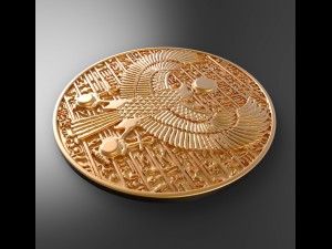 horus ancient egypt pendant gold coin jewelery 3D Принт Модель