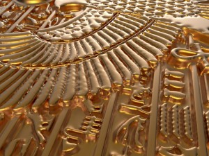 horus ancient egypt pendant gold coin jewelery 3D Принт Модель