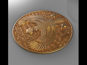 horus ancient egypt pendant gold coin jewelery 3D Принт Модель
