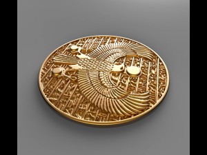 horus ancient egypt pendant gold coin jewelery 3D Принт Модель