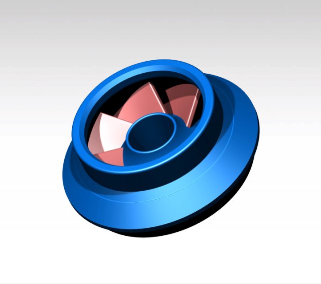 centrifugal impeller 3D Model .c4d .max .obj .3ds .fbx .stl .blend 