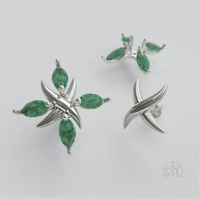 x earrings 3D Принт Модель .c4d .max .obj .3ds .fbx .stl .blend 