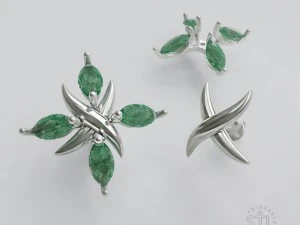 &times; イヤリング 3Dプリントモデル