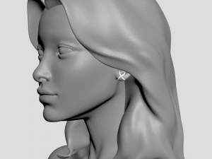 x 귀걸이 3D 프린트 모델
