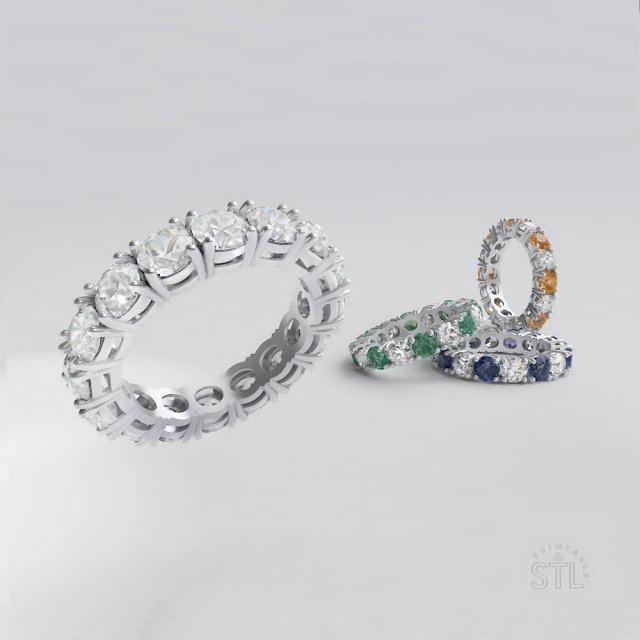 diamond line ring Modello di stampa 3D .c4d .max .obj .3ds .fbx .stl .blend 