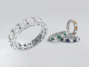 diamanten lijnring 3D printmodel