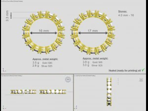 diamond line ring 3D Print Model