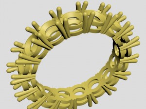 diamond line ring Modello di stampa 3D