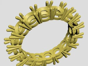 diamond line ring 3D Print Model