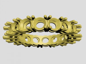 diamond line ring Modello di stampa 3D